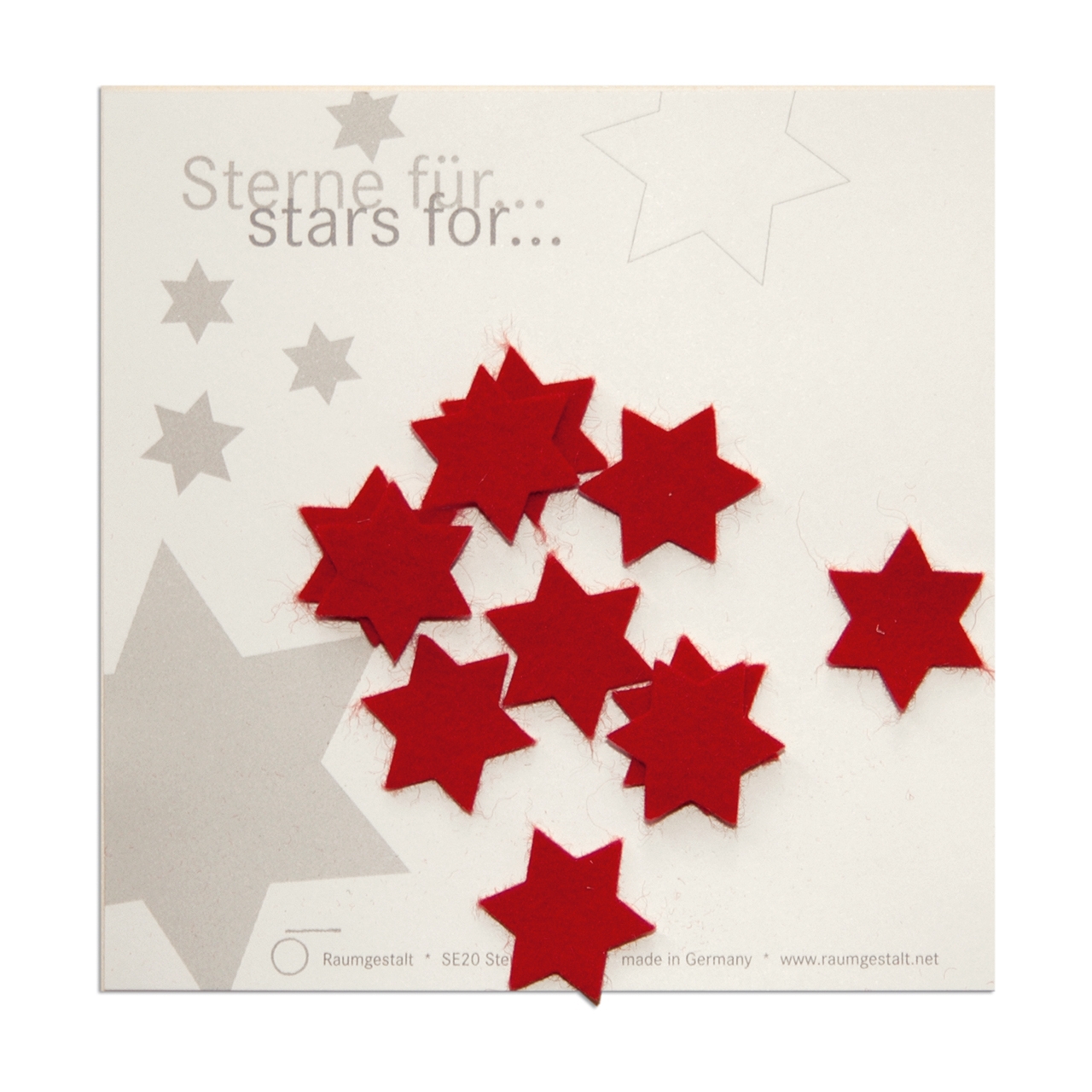 a star for... stars made of red felt